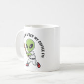 Baseball Alien Kaffeetasse (Vorderseite Links)