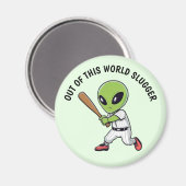 Baseball Alien Magnet (Vorderseite/Rückseite)
