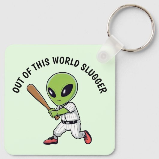 Baseball Alien Schlüsselanhänger (Rückseite)