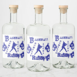 Baseball Alkoholflaschenetikett