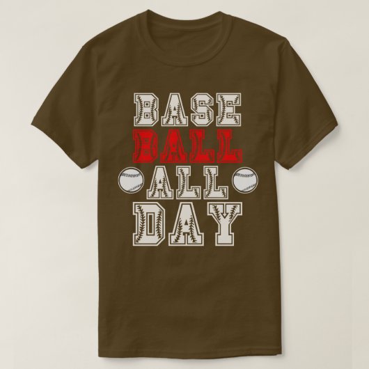 Baseball All Day Baseball Lover T-Shirt (Design vorne)