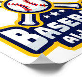 Baseball All Star Ball Schläger Personalisiertes B Poster (Ecke)