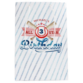 Baseball All-Star Geburtstagsparty-Geschenktasche Mittlere Geschenktüte