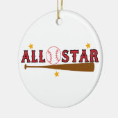 Baseball All Star Keramik Ornament (Links)
