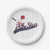 Baseball ALL-STAR Sport Custom Personalisiert Pappteller (Vorderseite)