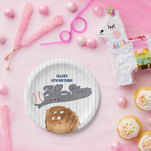 Baseball ALL-STAR Sport Custom Personalisiert Pappteller (Party)