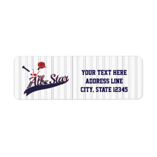 Baseball-ALL-STAR-Sport-Einladungslabels