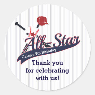 Baseball ALL-STAR Sport individuell anpassbares Pa Runder Aufkleber