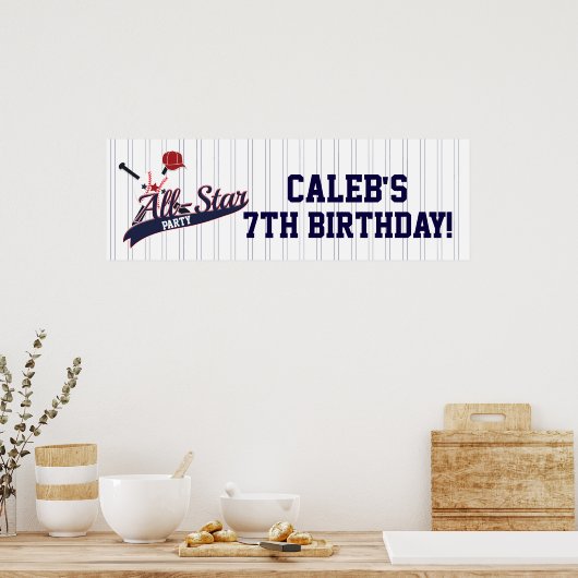 Baseball ALL-STAR Sports Custom Personalisiert Par Poster (Küche)