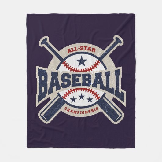 Baseball All Star Sportteam Fleecedecke (Vorderseite)
