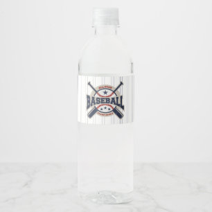 Baseball All Star Team Sport Geburtstagsfeier Wasserflaschenetikett