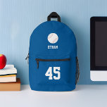 Baseball als Personalisiert Bedruckter Rucksack<br><div class="desc">Spaß beim personalisierten Sportdesign.</div>