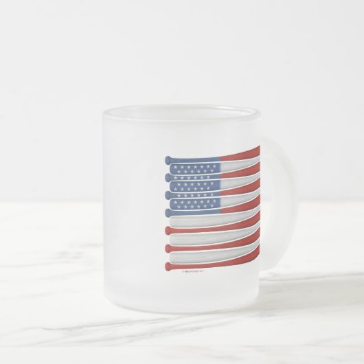 Baseball America (USA) Mattiert Glass Coffee Tasse (VorderseiteRechts)