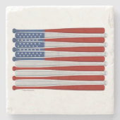 Baseball America (USA) Stone Untersetzer (Vorderseite)