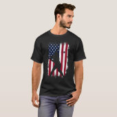 Baseball American Flag   Baseball Fans   Men Vinta T-Shirt (Vorne ganz)