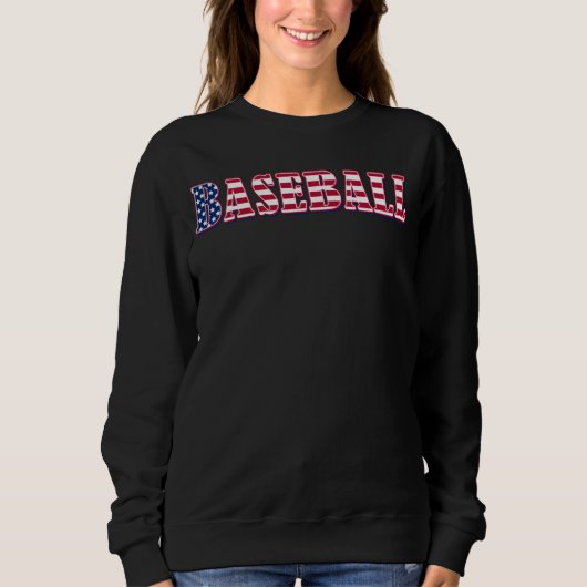Baseball American Flag  Baseball Sweatshirt (Vorderseite)