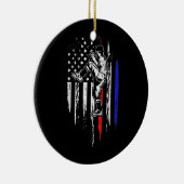 Baseball American Flag Pitcher USA Pitching 4. Keramik Ornament (Rechts)