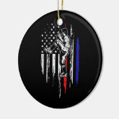 Baseball American Flag Pitcher USA Pitching 4. Keramik Ornament (Links)