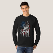 Baseball American Flag Pitcher USA Pitching 4. T-Shirt (Vorne ganz)