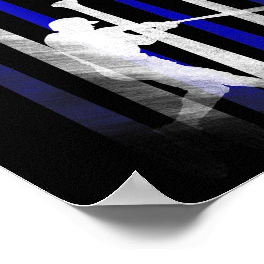 Baseball American Flag Player Flag, Vater, Mama, K Poster (Ecke)