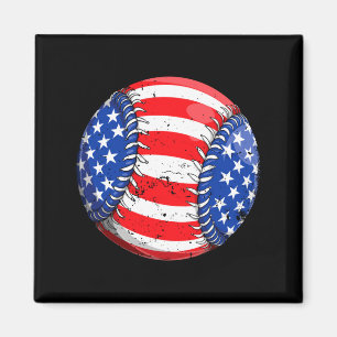 Baseball amerikanische Flagge 4. Juli Jungen Männe Magnet