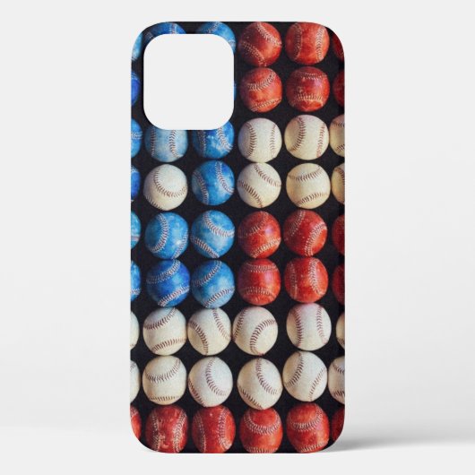 Baseball-Amerikanische Flagge Case-Mate iPhone Hülle (Rückseite)