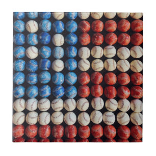 Baseball-Amerikanische Flagge Fliese