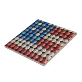 Baseball-Amerikanische Flagge Fliese (Seite)