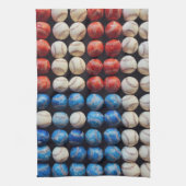 Baseball-Amerikanische Flagge Geschirrtuch (Vertikal)