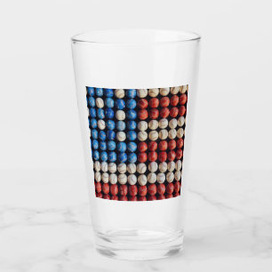 Baseball-Amerikanische Flagge Glas