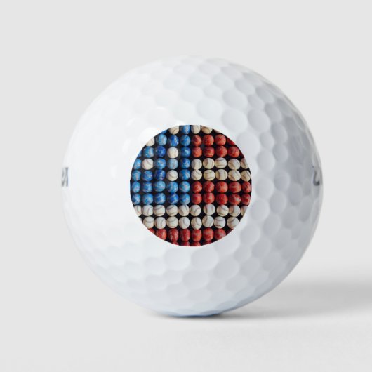Baseball-Amerikanische Flagge Golfball (Vorderseite)