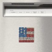 Baseball-Amerikanische Flagge Magnet (In Situ (Geschirrspüler))