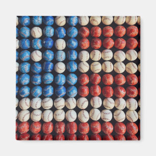 Baseball-Amerikanische Flagge Magnet