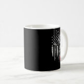 Baseball-Amerikanische-Flagge-Pitcher-USA-Pitching Kaffeetasse (VorderseiteRechts)