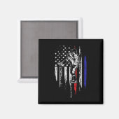 Baseball-Amerikanische-Flagge-Pitcher-USA-Pitching Magnet (Vorderseite/Rückseite)
