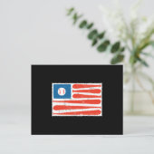 Baseball-Amerikanische Flagge Postkarte (Stehend Vorderseite)