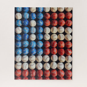 Baseball-Amerikanische Flagge Puzzle
