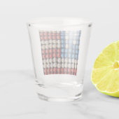 Baseball-Amerikanische Flagge Schnapsglas (Rückseite)