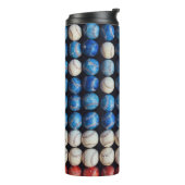 Baseball-Amerikanische Flagge Thermosbecher (Nach links gedreht)