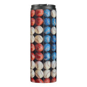 Baseball-Amerikanische Flagge Thermosbecher (Rückseite)