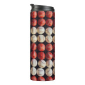 Baseball-Amerikanische Flagge Thermosbecher (Nach rechts gedreht)