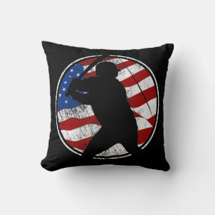 Baseball-Amerikanische Flagge - Vintages Baseball  Kissen