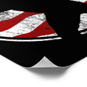 Baseball-Amerikanische Flagge - Vintages Baseball Poster (Ecke)