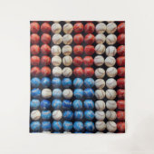 Baseball-Amerikanische Flagge Wandteppich (Vorderseite)