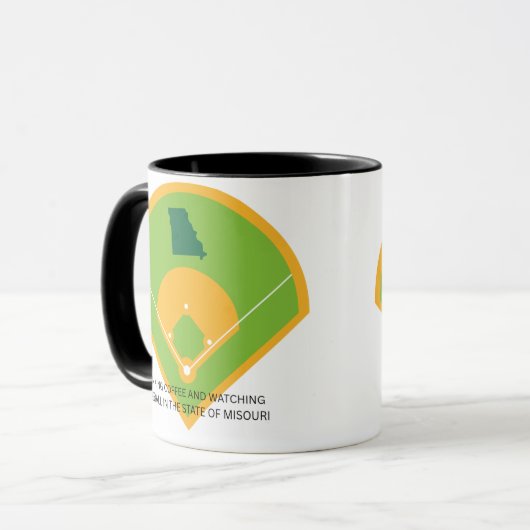 Baseball and Coffee in Missouri Tasse (Vorderseite Links)