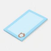 Baseball and Mitt Blue Kid Notes Post-it Klebezettel (angewinkelt)
