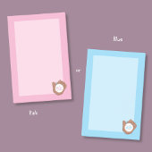 Baseball and Mitt Blue Kid Notes Post-it Klebezettel