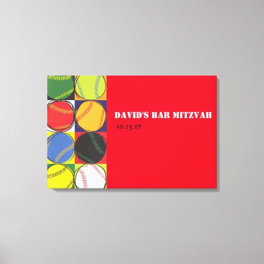 Baseball-Anmeldeboard für die Retro-Leinwand Leinwanddruck (Vorderseite)