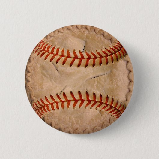 Baseball-Apfelkuchen Button (Vorderseite)