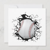 Baseball Apparel - Baseball Einladung (Rückseite)